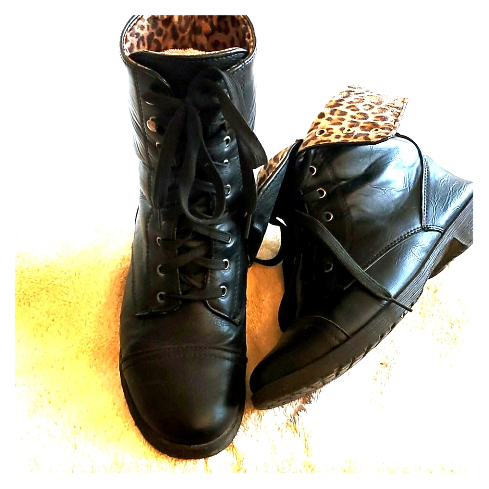 Military style dress/motorcycle boots